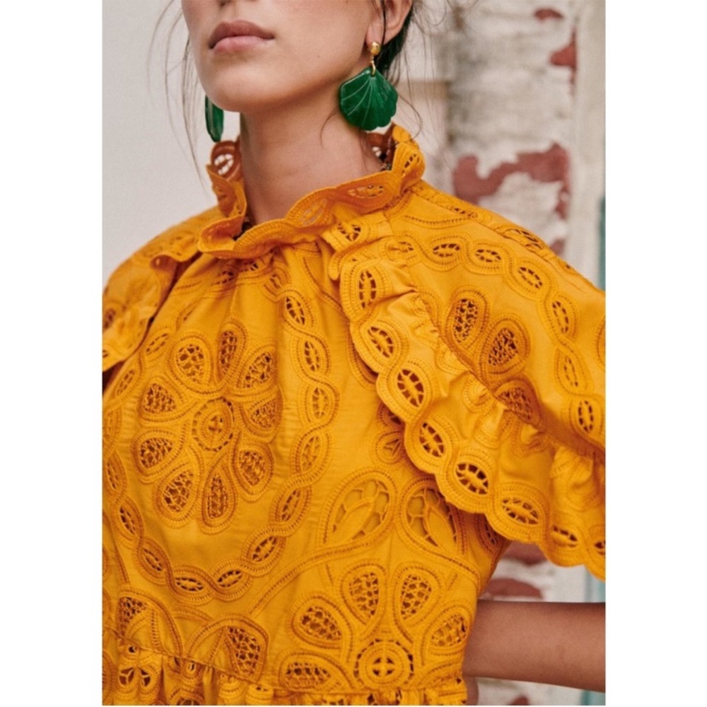 Sezane Eyelet Mini Dress - Picture 7 of 13